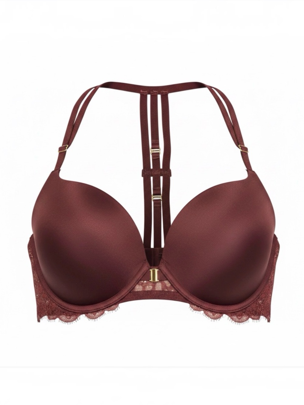 La Senza Push-up Plunge Front Close Bra in Plum